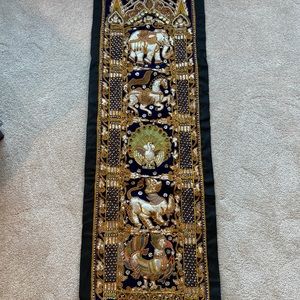 Thai elephant vintage handmade hanging art, handmade
